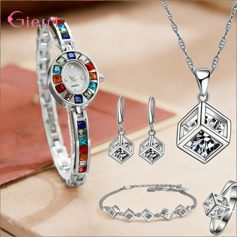 Best Jewelry Watches - طقم مجوهرات أنيق من الفضة الإسترلينية