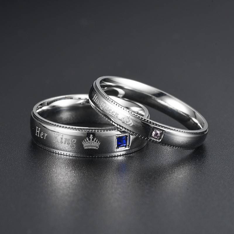 Titanium Steel Ring - خاتم بسيط للأزواج من التيتانيوم الصلب