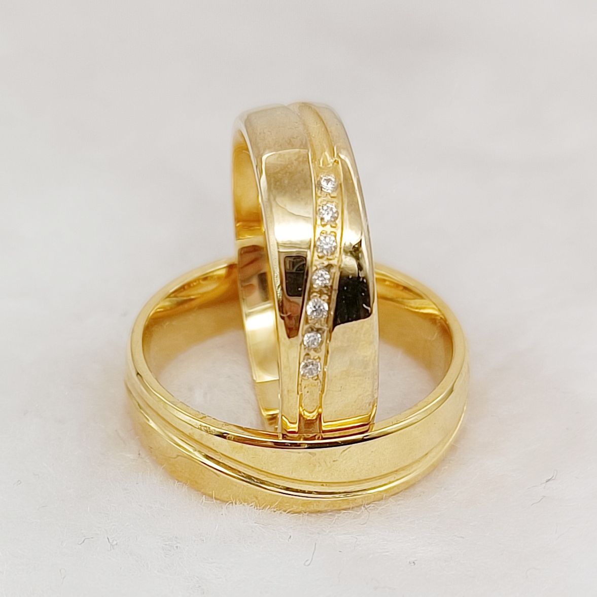 Titanium Steel Ring - خواتم زفاف للأزواج لامعة غربية للرجال