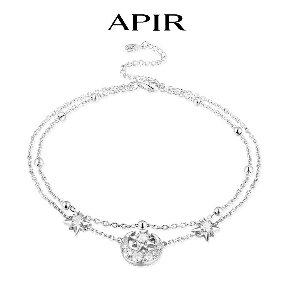 Anklet Foot Chain - سلسلة كاحل APIR مرصعة بالمويسانيت على