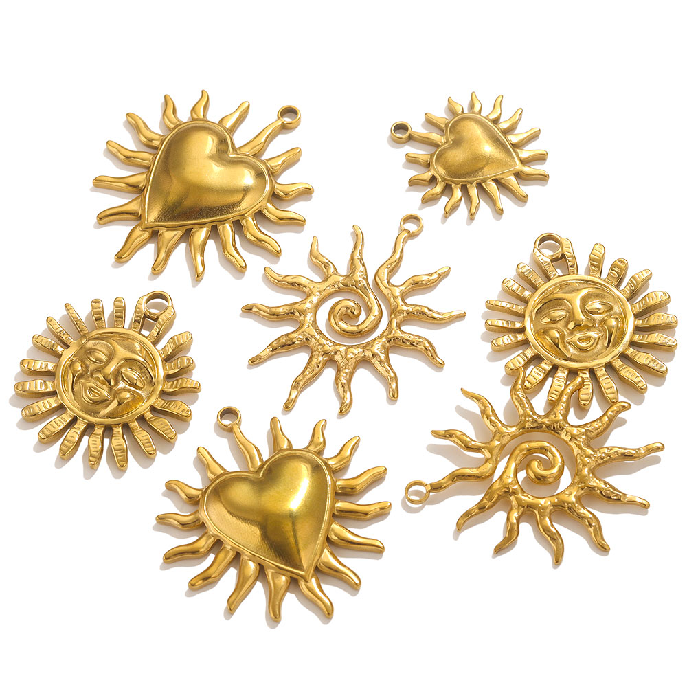 Moon Star Earrings - سحر الشمس المبتسم لصنع ، الفولاذ