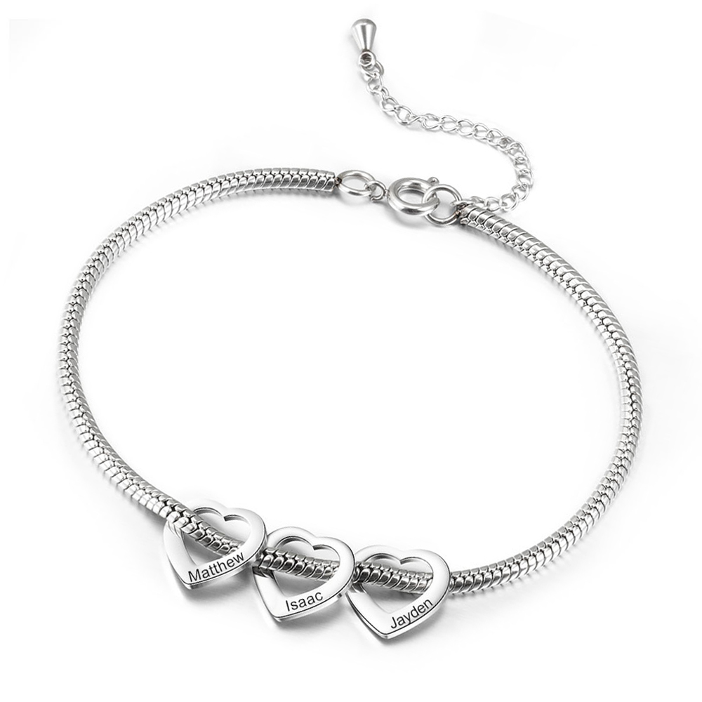 Anklet Foot Chain - PolishedPlus مخصص أسماء الأسرة سوار خلخال
