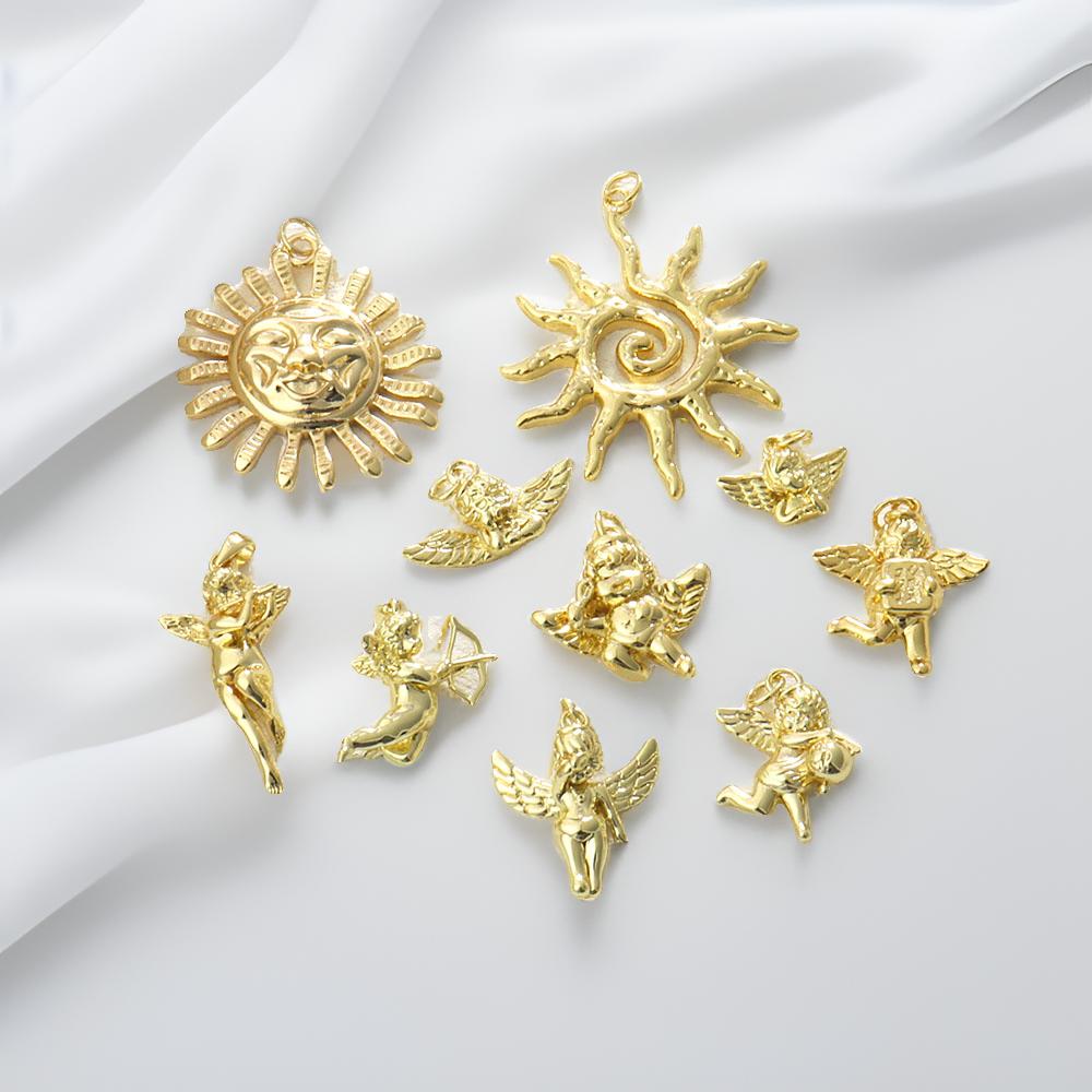 Moon Star Earrings - قطعة واحدة من قلادة نحاسية عصرية