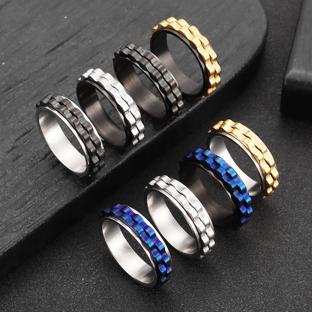 خاتم رجالي دوار من التيتانيوم  - مراجعة Titanium Steel Ring وسعره