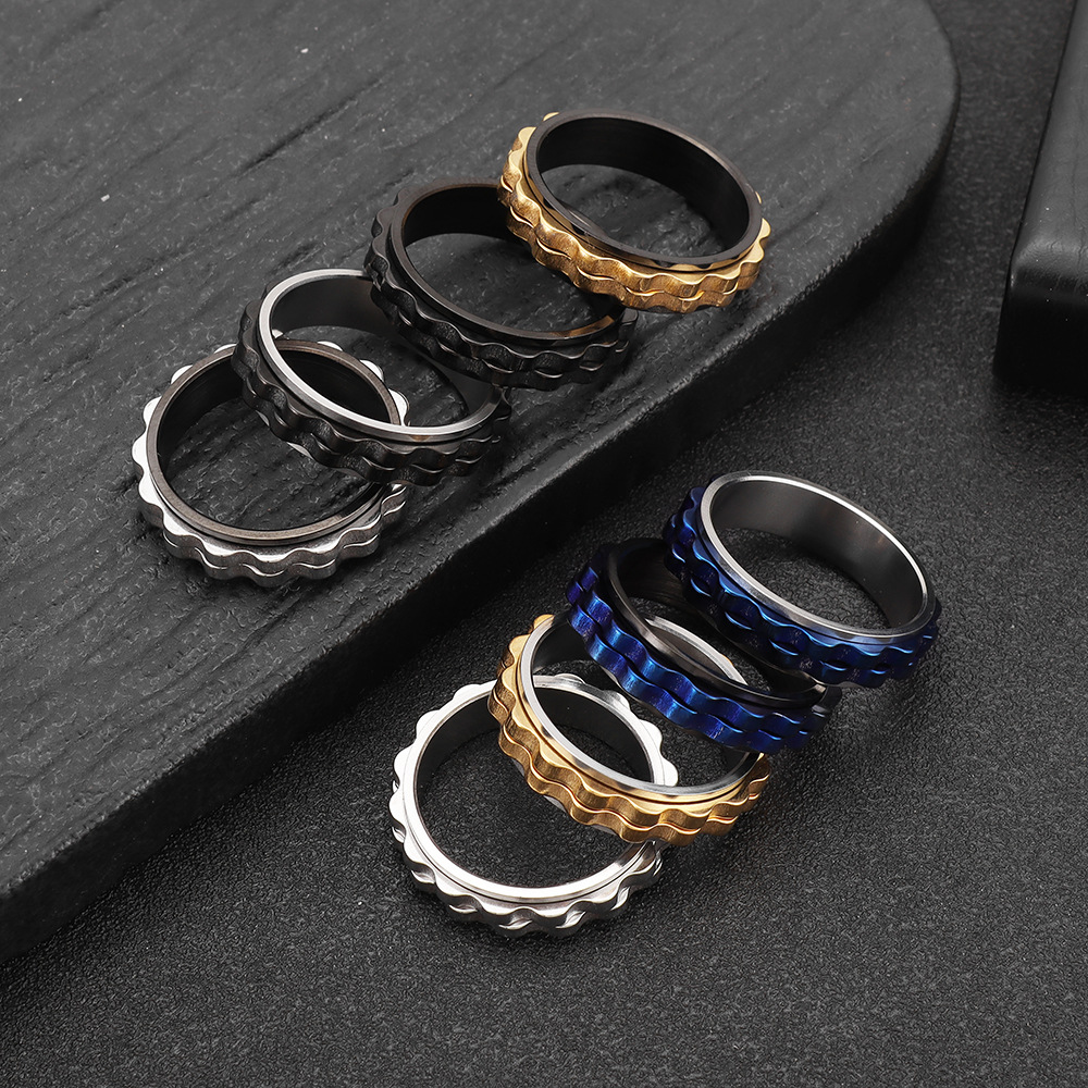 خاتم رجالي دوار من التيتانيوم  - مراجعة Titanium Steel Ring وسعره