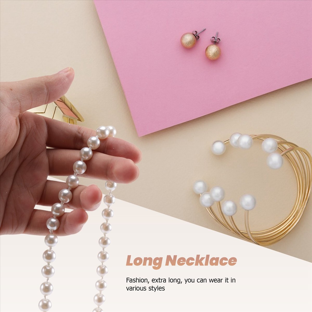 ABQR سترة طويلة من اللؤلؤ الصن - مراجعة Pearl Necklace وسعره