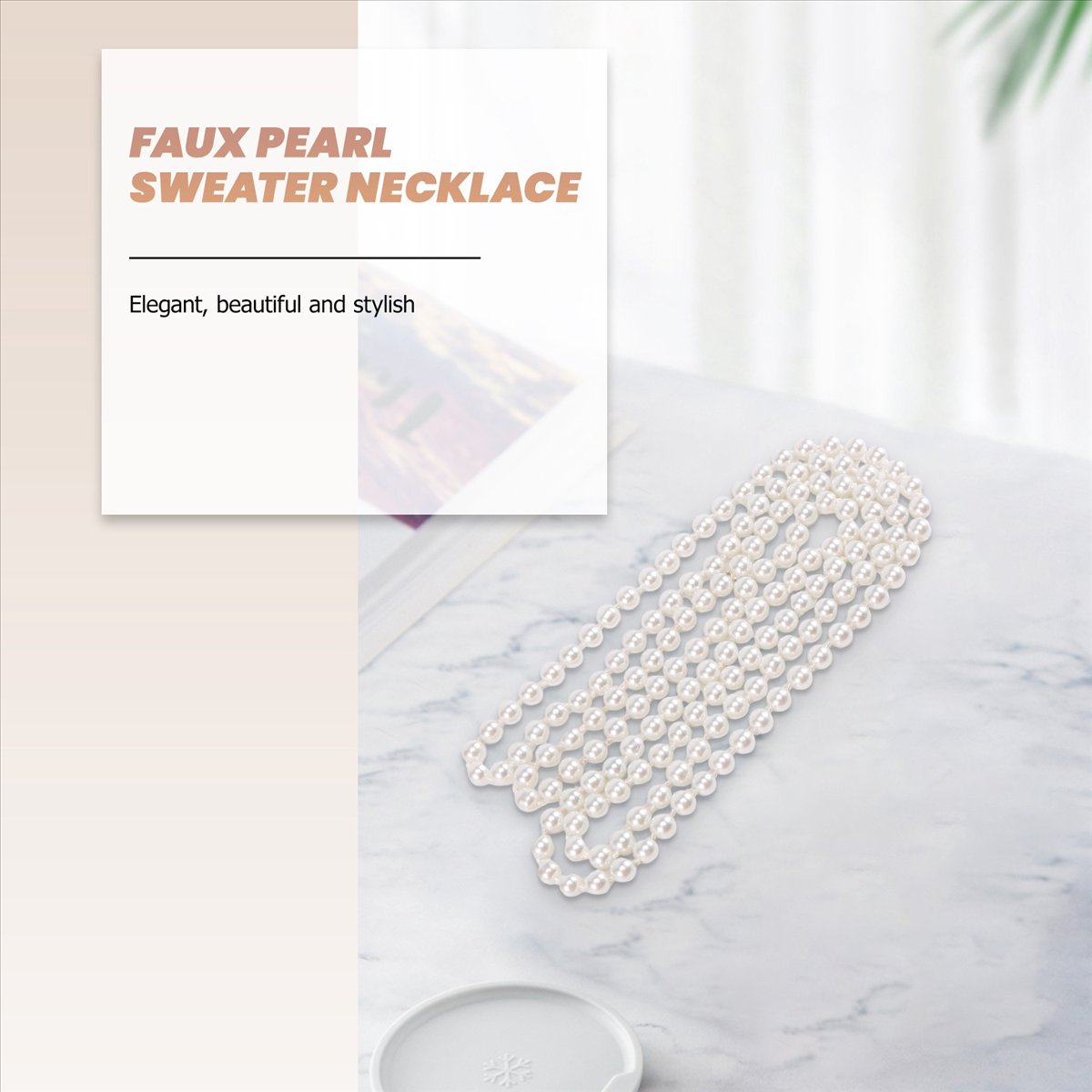 ABQR سترة طويلة من اللؤلؤ الصن - مراجعة Pearl Necklace وسعره