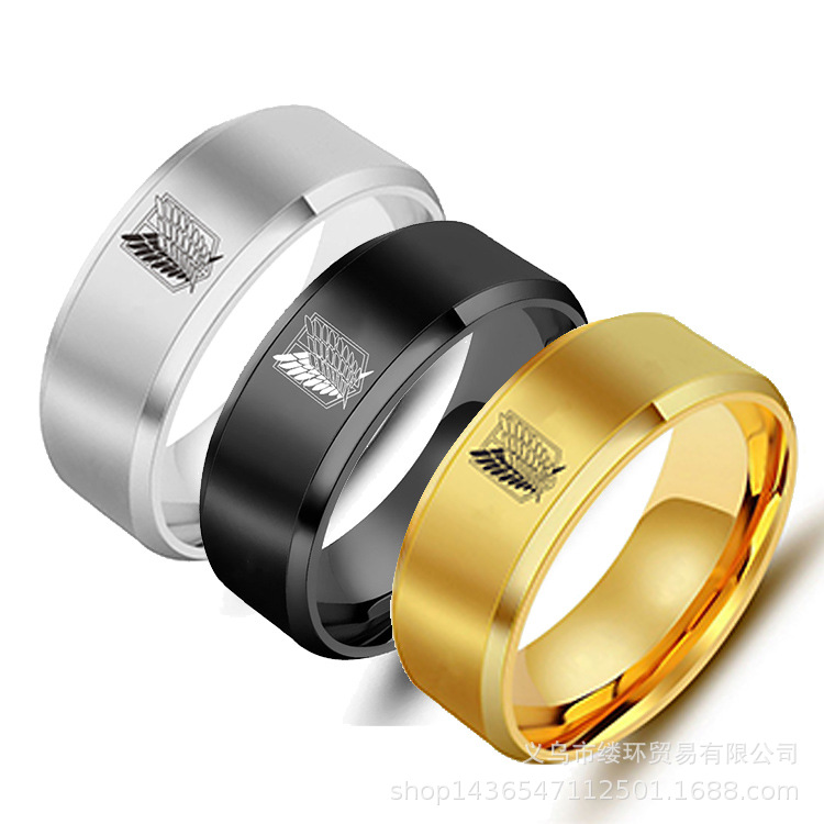 5 ألوان هجوم على تيتان الأسود  - مراجعة Titanium Steel Ring وسعره