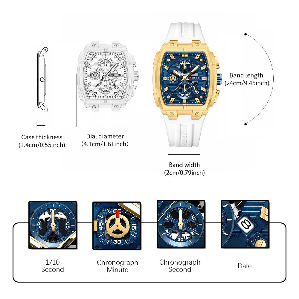 ساعة CURREN الفاخرة للرجال، سا - مراجعة Jewelry For Watches وسعره