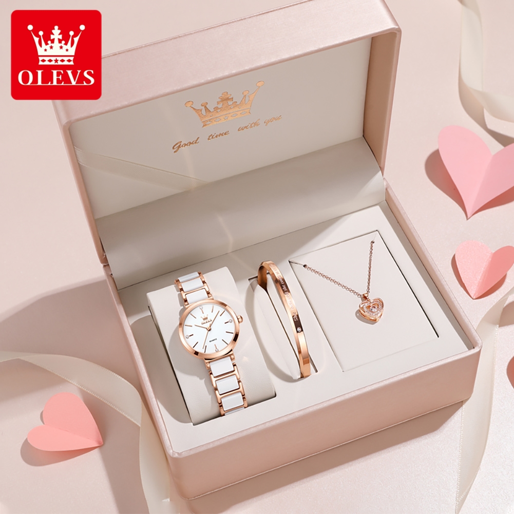 OLEVS ساعة نسائية 5877 ساعة كو - مراجعة Jewelry For Watches وسعره