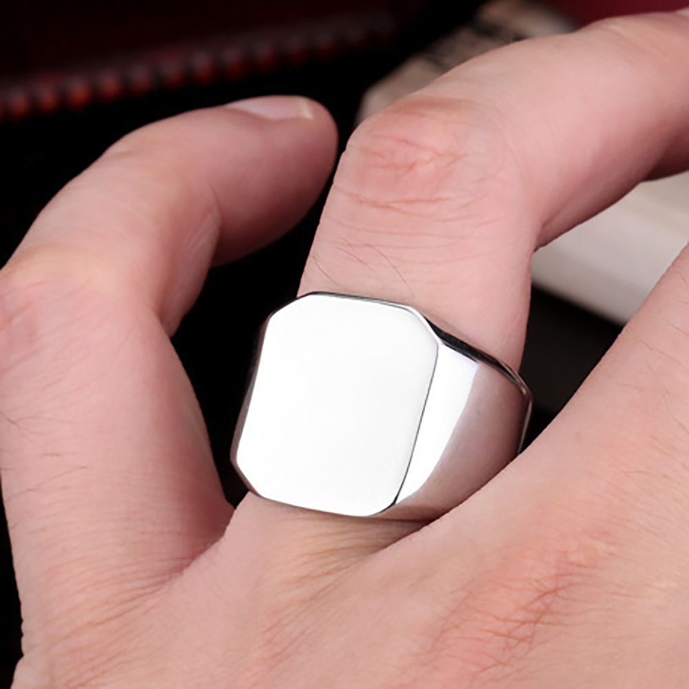 نقش مجاني جديد الفضة/الذهب/أسو - مراجعة Titanium Steel Ring وسعره