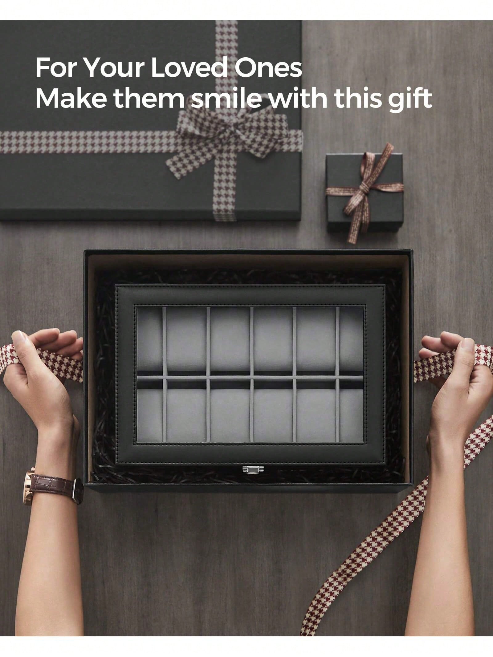 صندوق ساعات بـ 12 فتحة قابل لل - مراجعة Jewelry Organizer Watches وسعره