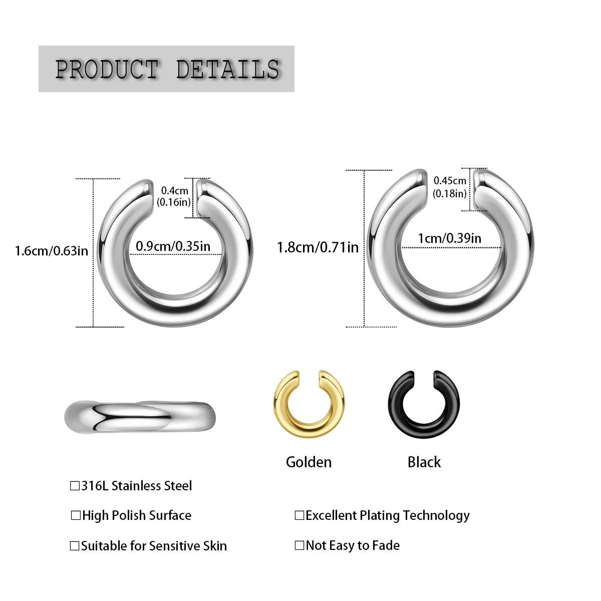قطعة واحدة من حلقة الأنف المقل - مراجعة Ear Cuff No Piercing وسعره