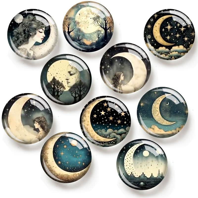 أحجار زجاجية على شكل قمر ونجوم - مراجعة Moon Star Earrings وسعره