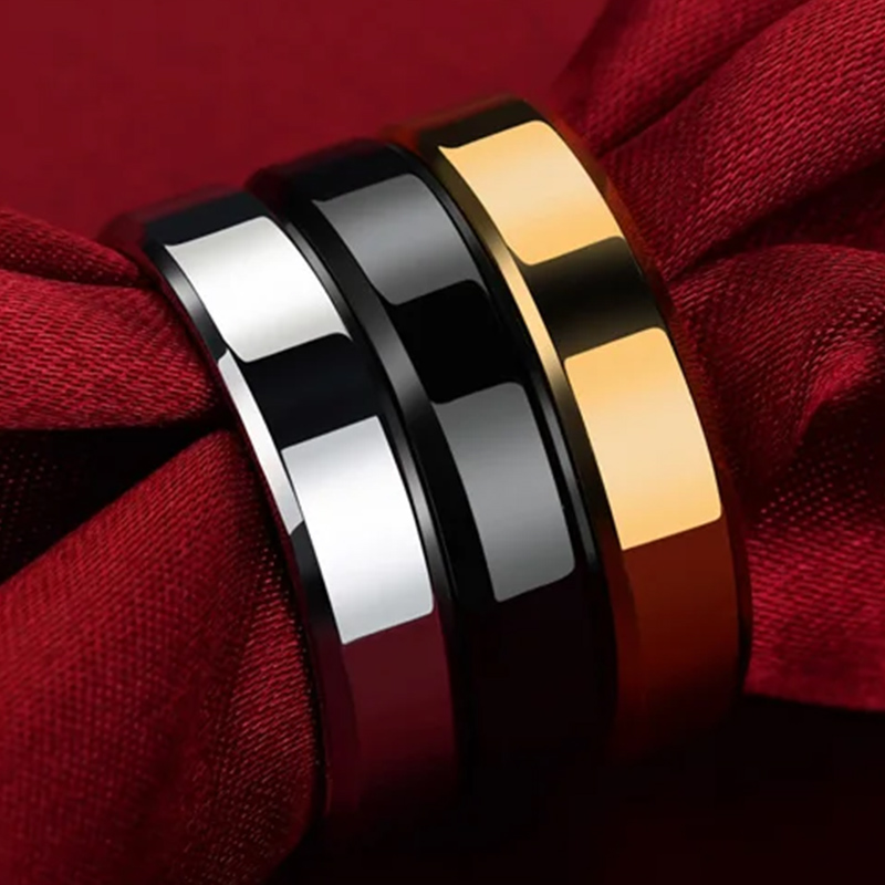 خواتم مخصصة محفورة باسمك شعار  - مراجعة Titanium Steel Ring وسعره