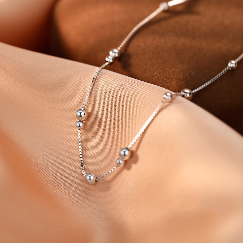925 فضة هندسية جولة حبة الكاحل - مراجعة Anklet Foot Chain وسعره